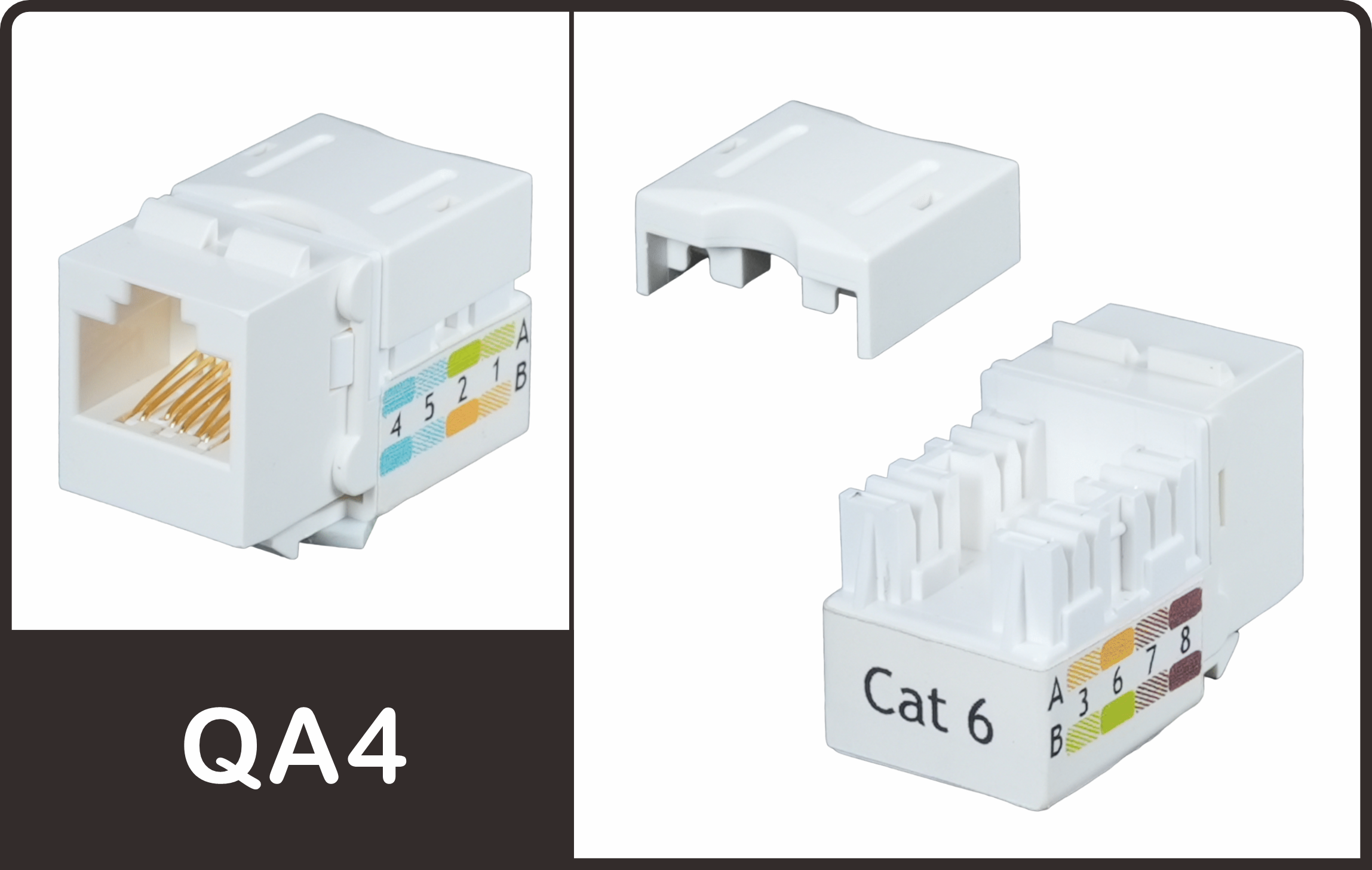 90 ° Punch-Down - Connecteur Keystone 3013AQA4